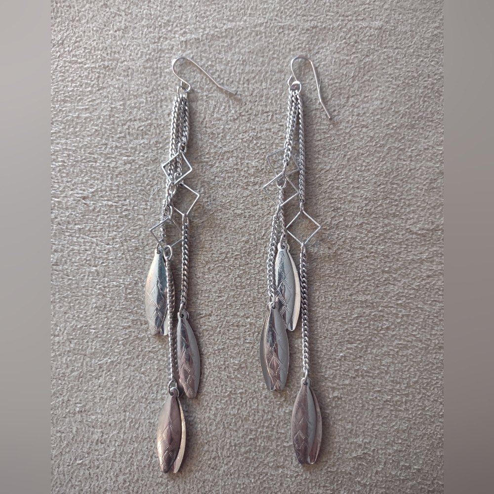 Silvertone Dangle Earrings
